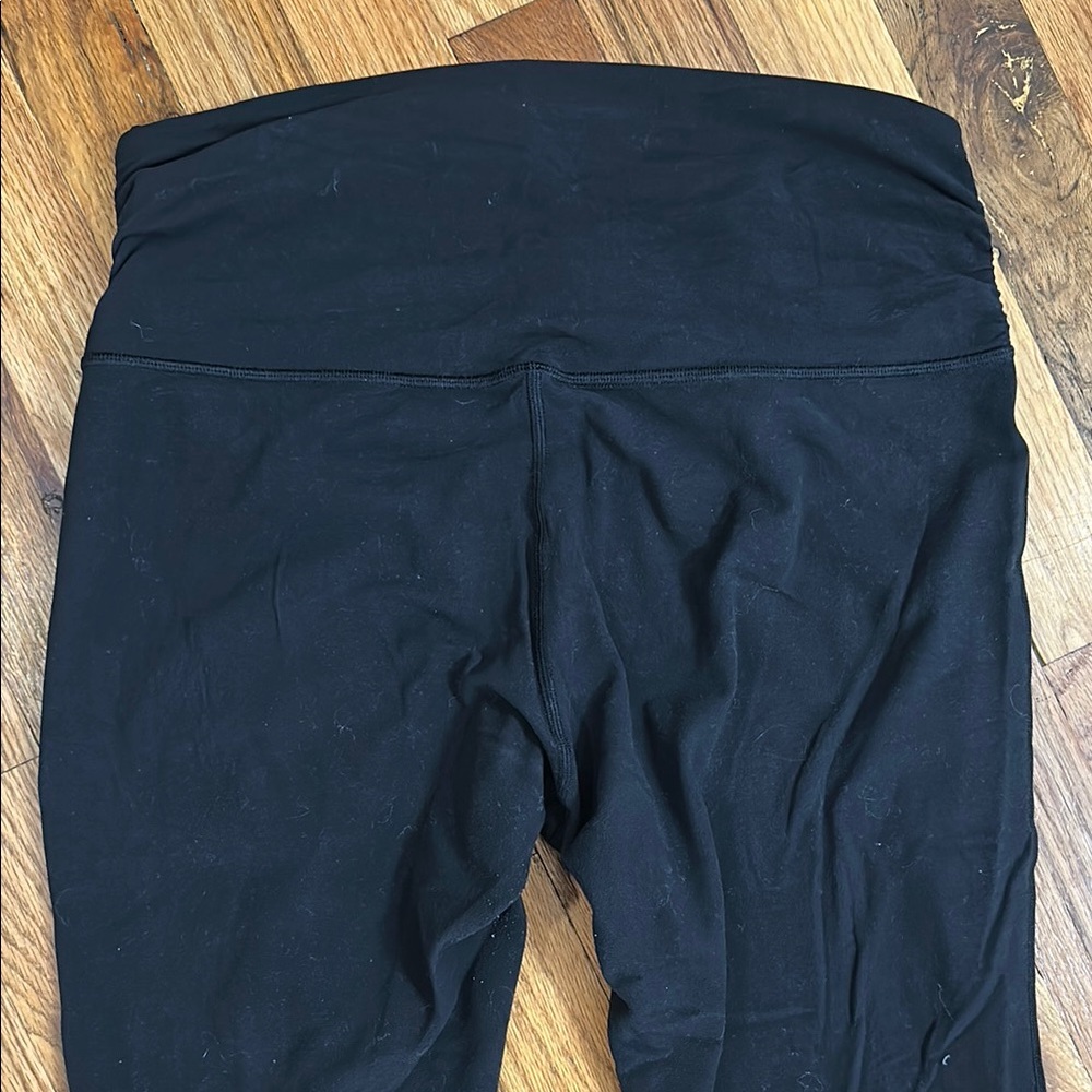 Chic Black Cross over Waist Leggings - Picture 6 of 7